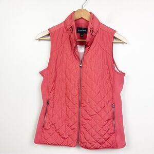 41 Hawthorn Full Zip Quilted Vest Women Double Vent Ribbed Fall Winter Outdoor